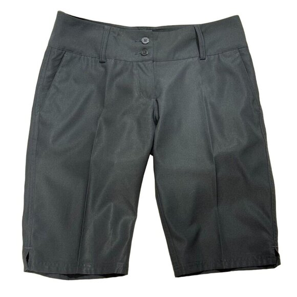 ADIDAS CLIMALITE Women's Shorts Navy Blue Knee Length Size 4 - Picture 5 of 9